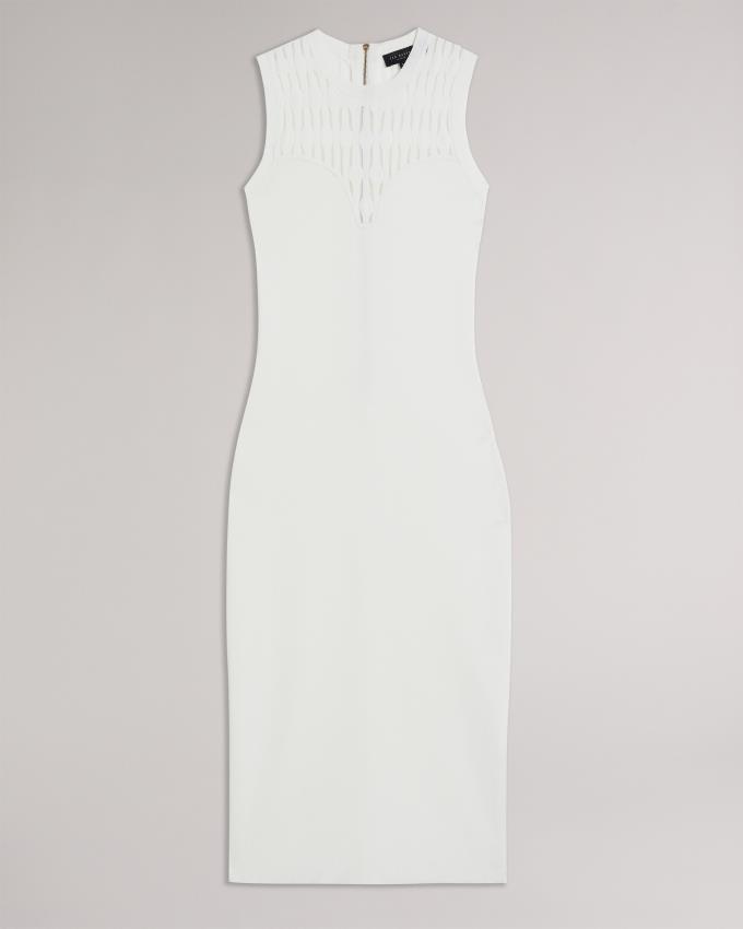 Peignoir Ted Baker Stitch Detailed Bodycon Blanche Femme | QKN-64018122